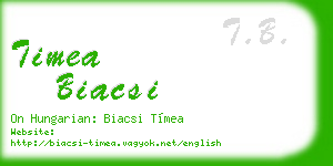 timea biacsi business card